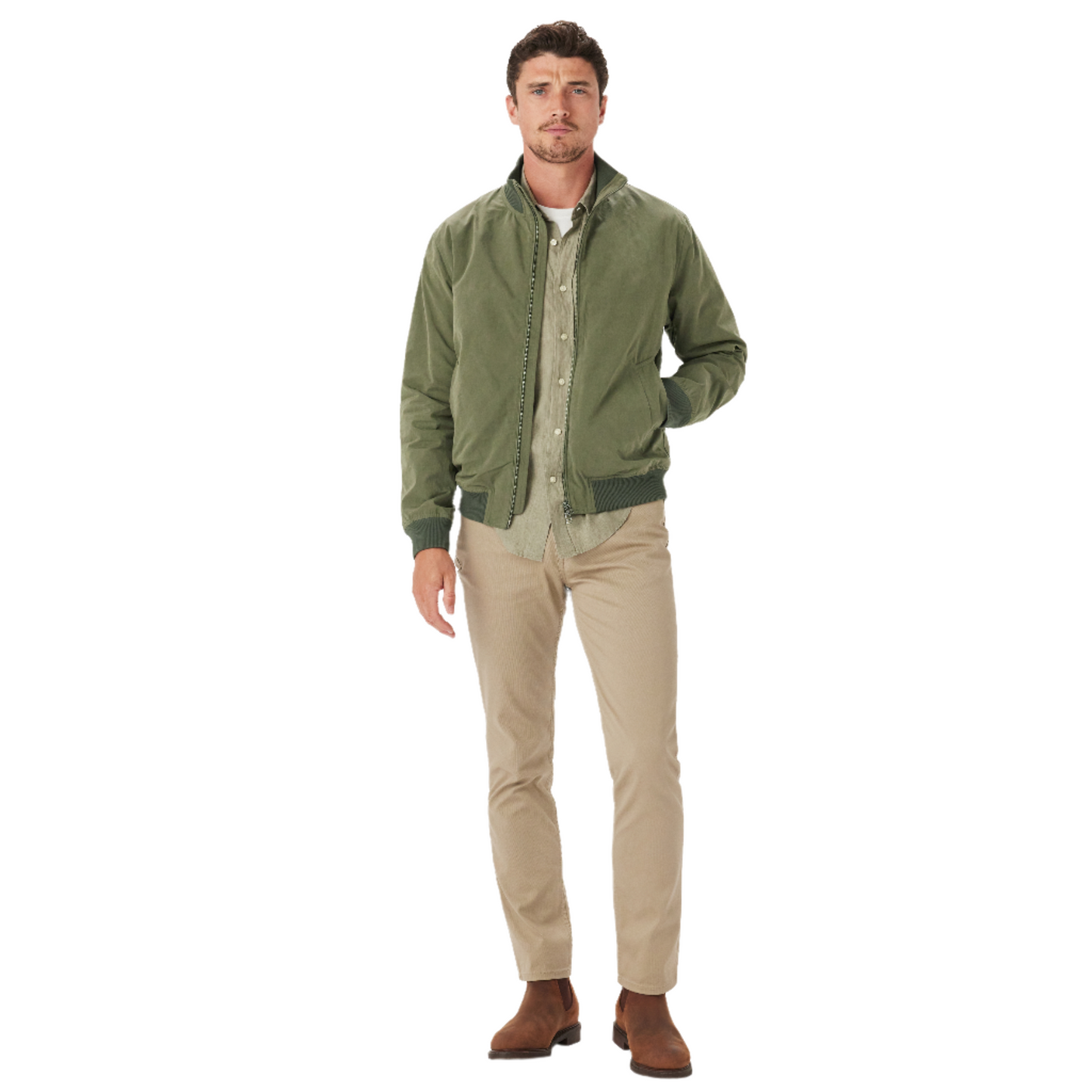 R.M. Williams Palmer Bomber Jacket Khaki