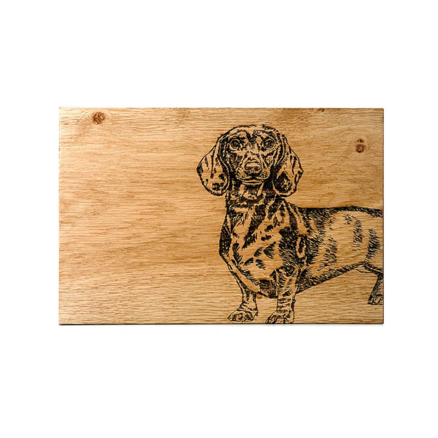 Selbrae House Oak Serving Board 30cm Dachshund