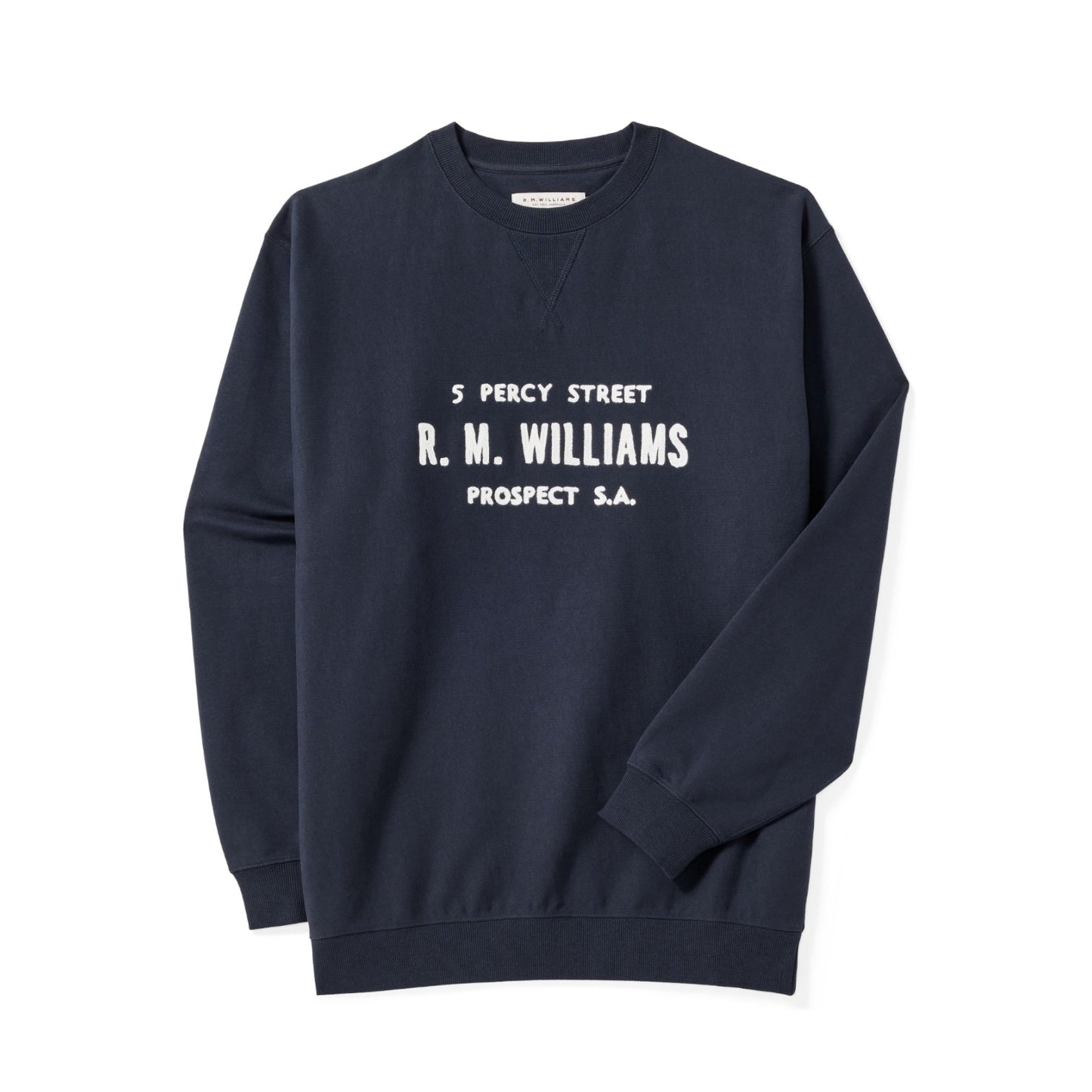 R.M.Williams Bale Loopback Sweater Navy
