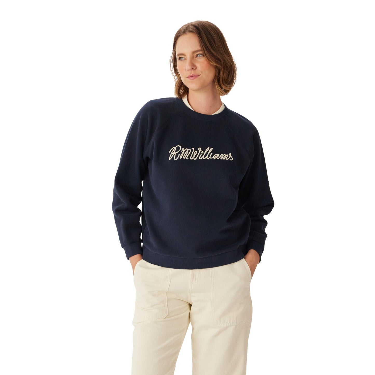 R.M.Williams Lasso Brushed Sweatshirt Navy
