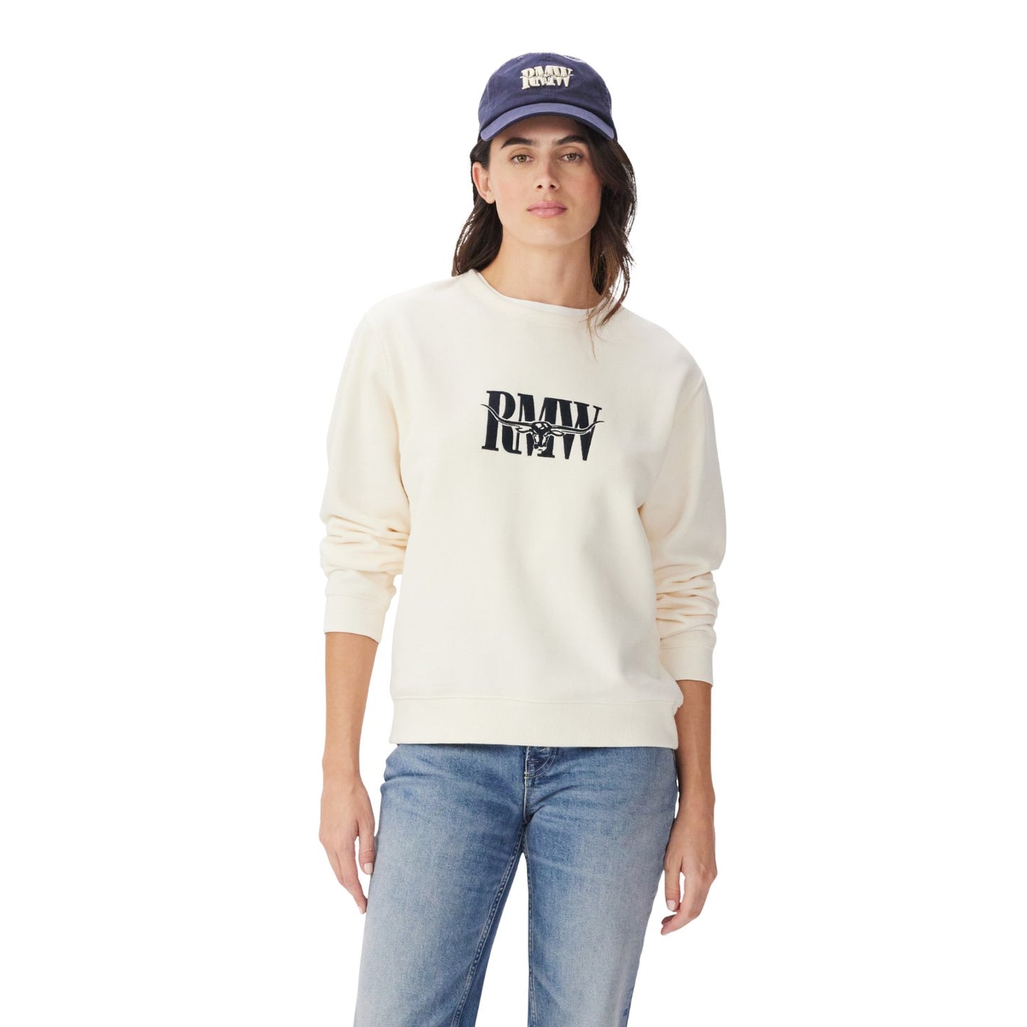 R.M.Williams Retro Logo Sweatshirt White