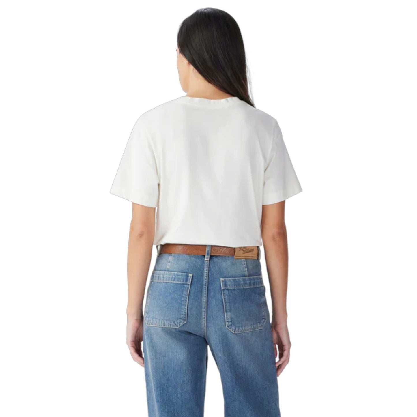 R.M.Williams Rodeo Queen Embro T-Shirt Off White