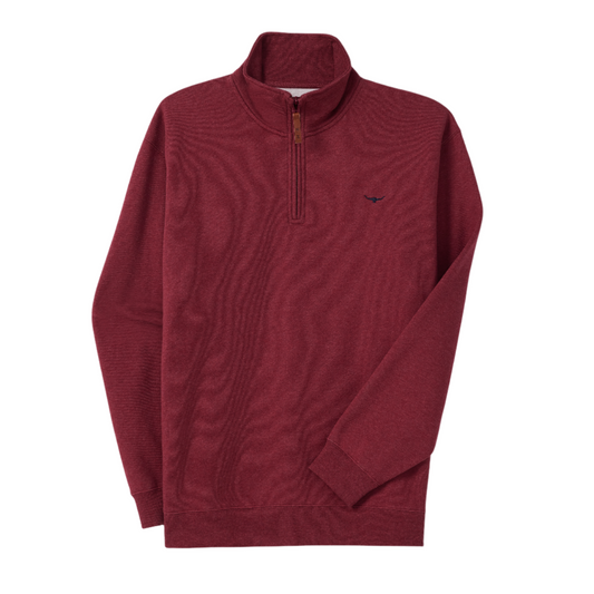 R.M. Williams Mulyungarie 1/4 Zip Sweatshirt Red Marle