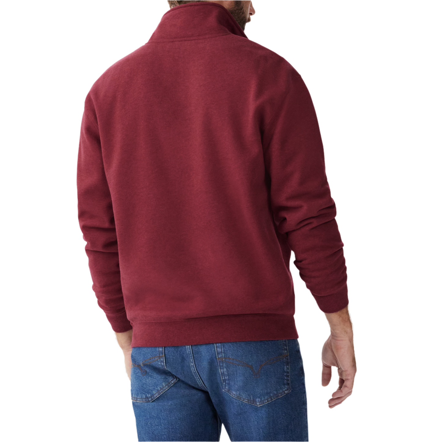 R.M. Williams Mulyungarie 1/4 Zip Sweatshirt Red Marle