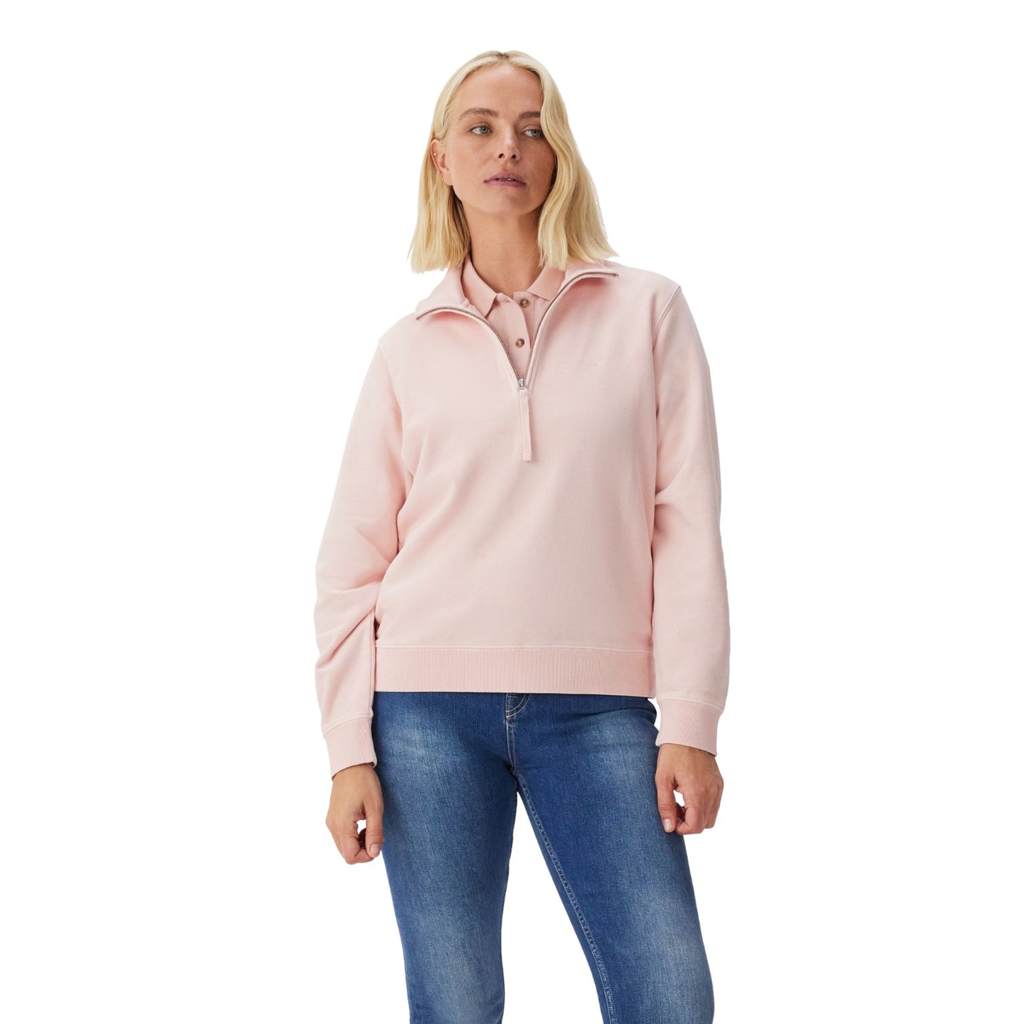 R.M.Williams Trickett 1/4 Zip Sweatshirt Pink