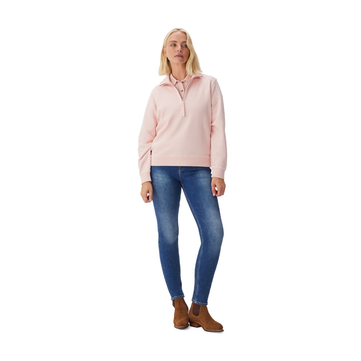R.M.Williams Trickett 1/4 Zip Sweatshirt Pink