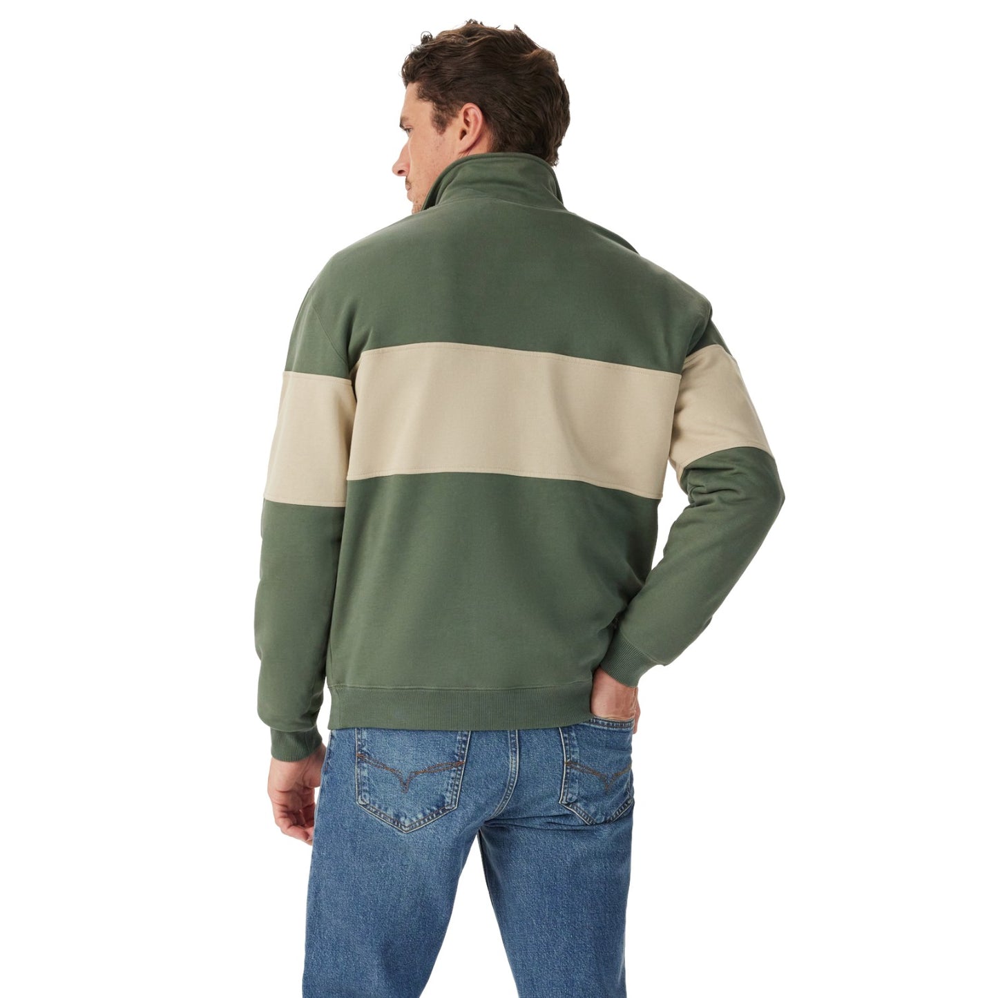 R.M. Williams Heritage 1/4 Zip Sweatshirt Spruce Green