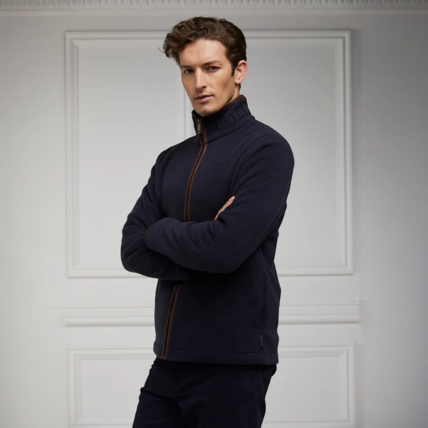 Holland Cooper Men'sCountry Fleece Jacket Ink Navy
