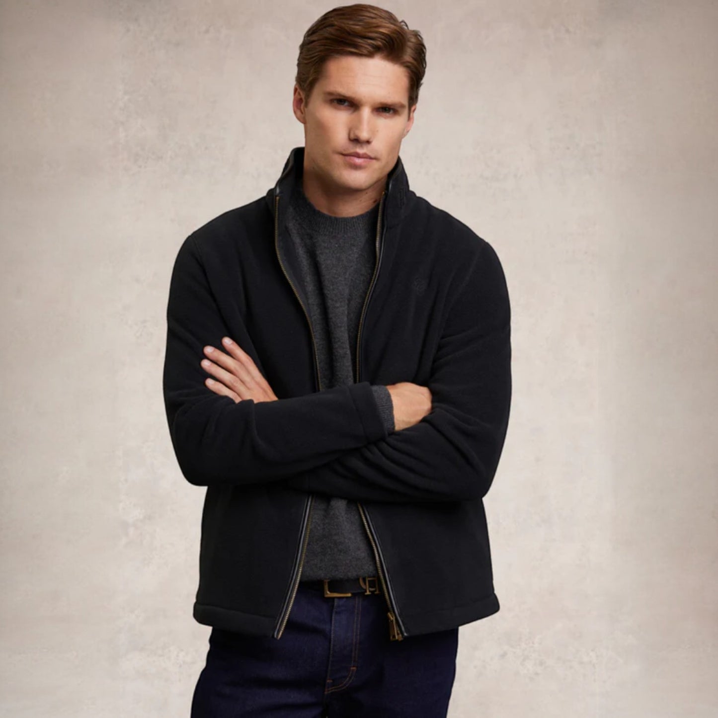 Holland Cooper Men's Country Fleece Jacket Black