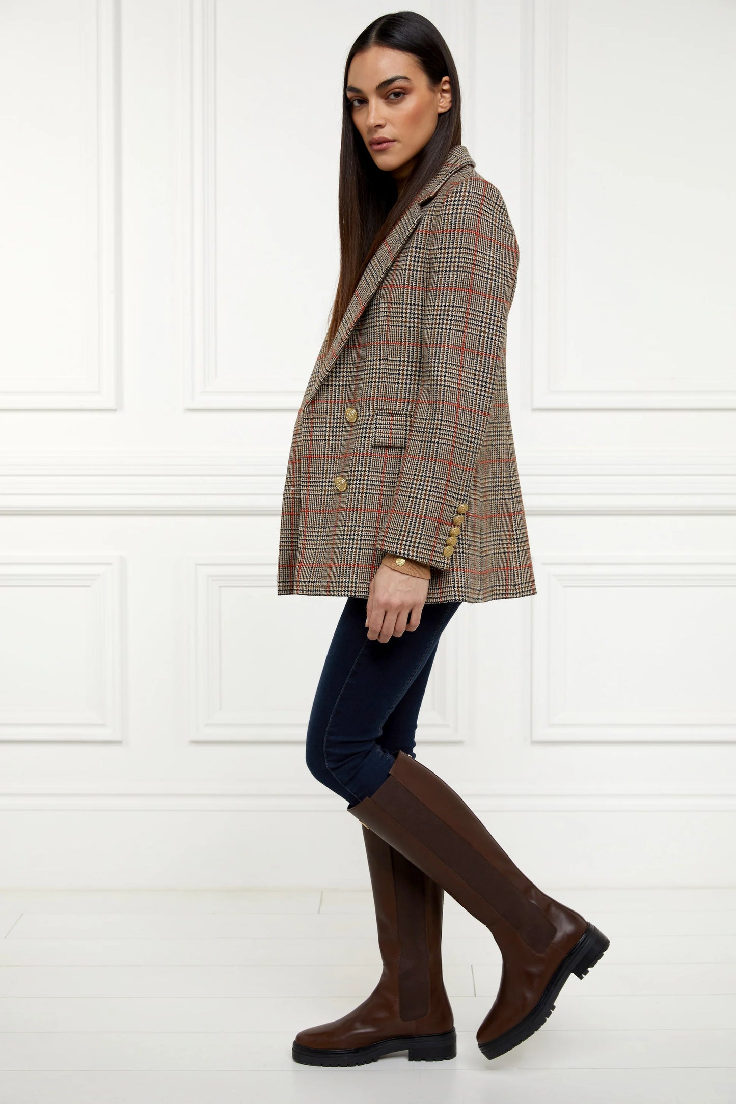 Holland Cooper Astoria Knee Boot Rich Chocolate