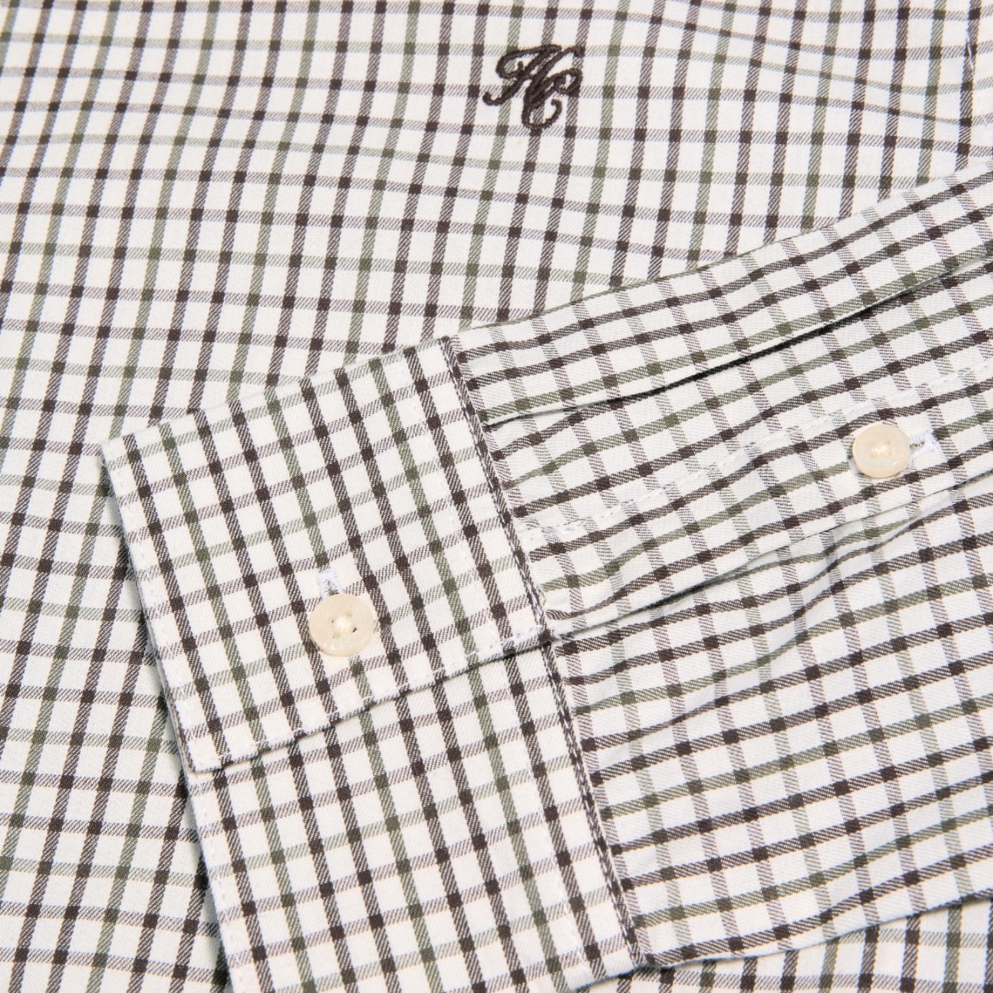 Holland Cooper Men's Classic Woven Button Down Cheltenham Check Green