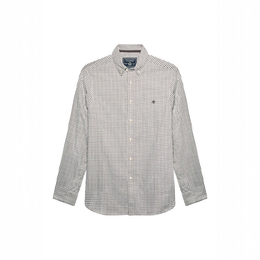 Holland Cooper Men's Classic Woven Button Down Cheltenham Check Green