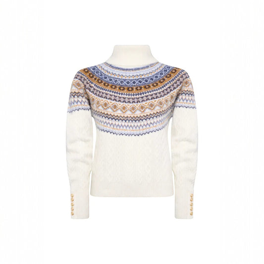 Holland Cooper Rebecca Roll Neck Knit Natural