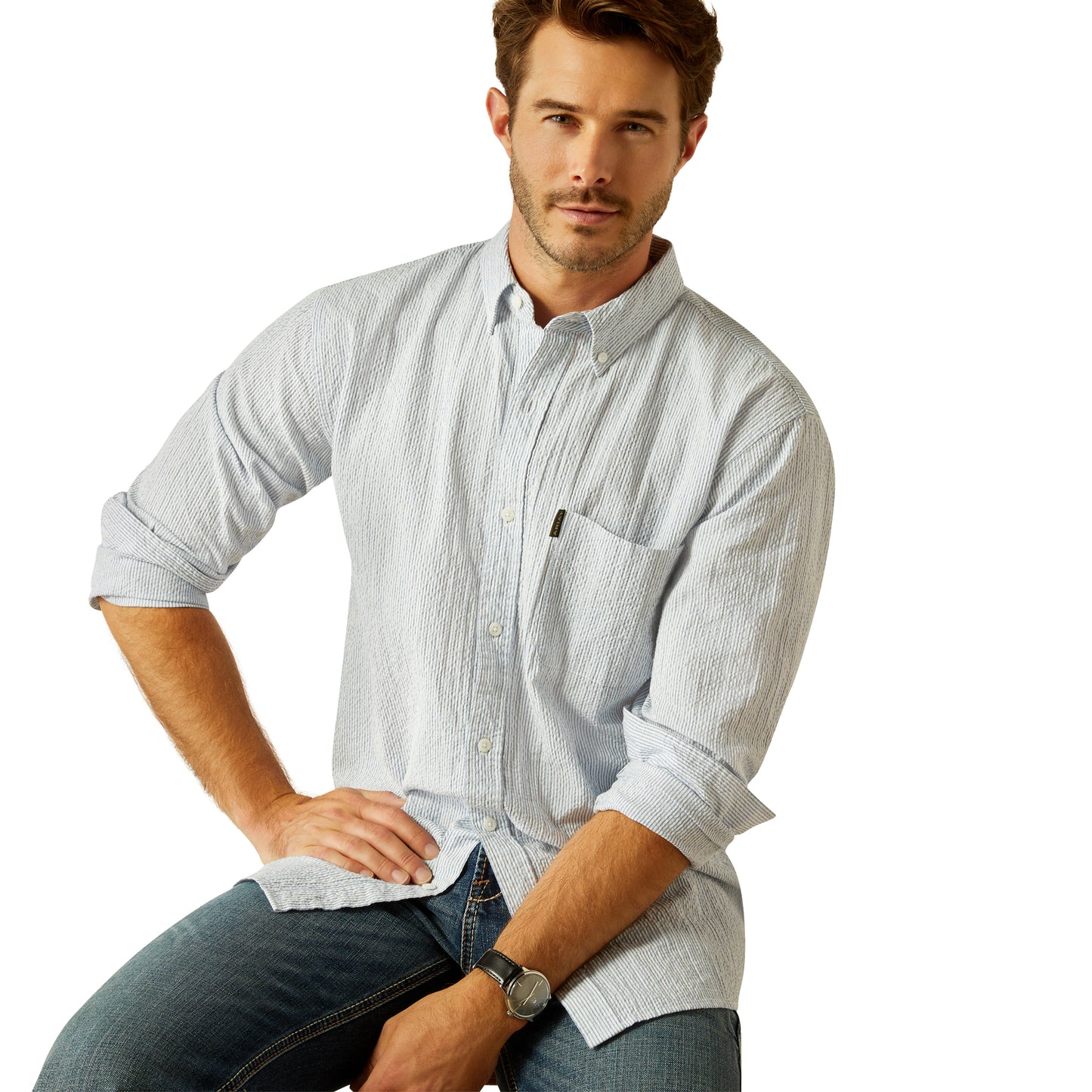 Ariat Men's Grafham Shirt Blue Stripe