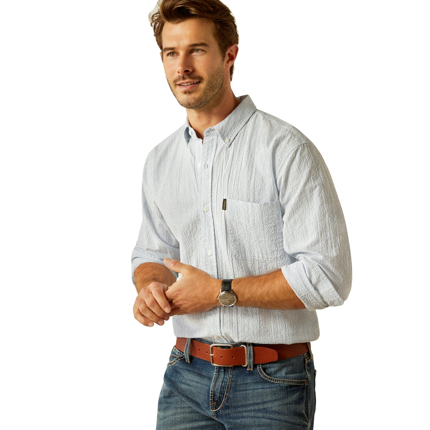 Ariat Men's Grafham Shirt Blue Stripe