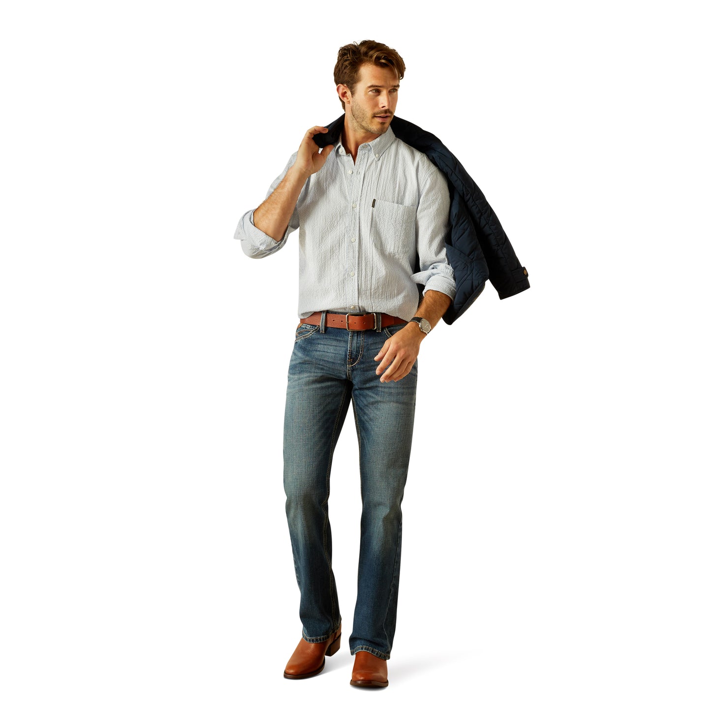 Ariat Men's Grafham Shirt Blue Stripe