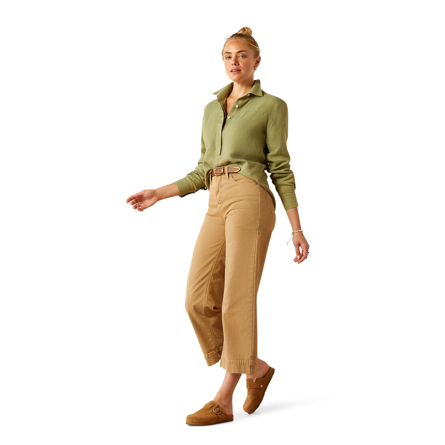 Ariat Pocklington Blouse Oil Green