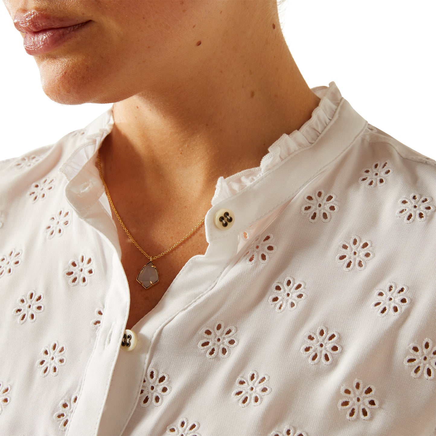 Ariat Clarion Blouse White Eyelet