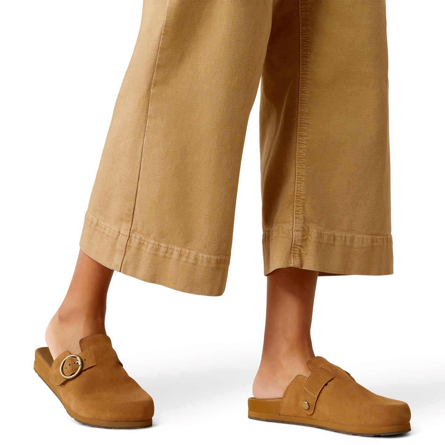 Ariat Ultra High Rise Countryside Wide Leg Cropped Jean French Khaki