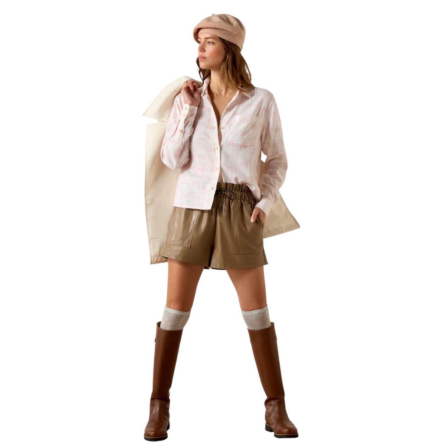 Ariat Rudford Shirt Icy Pink Horse Print