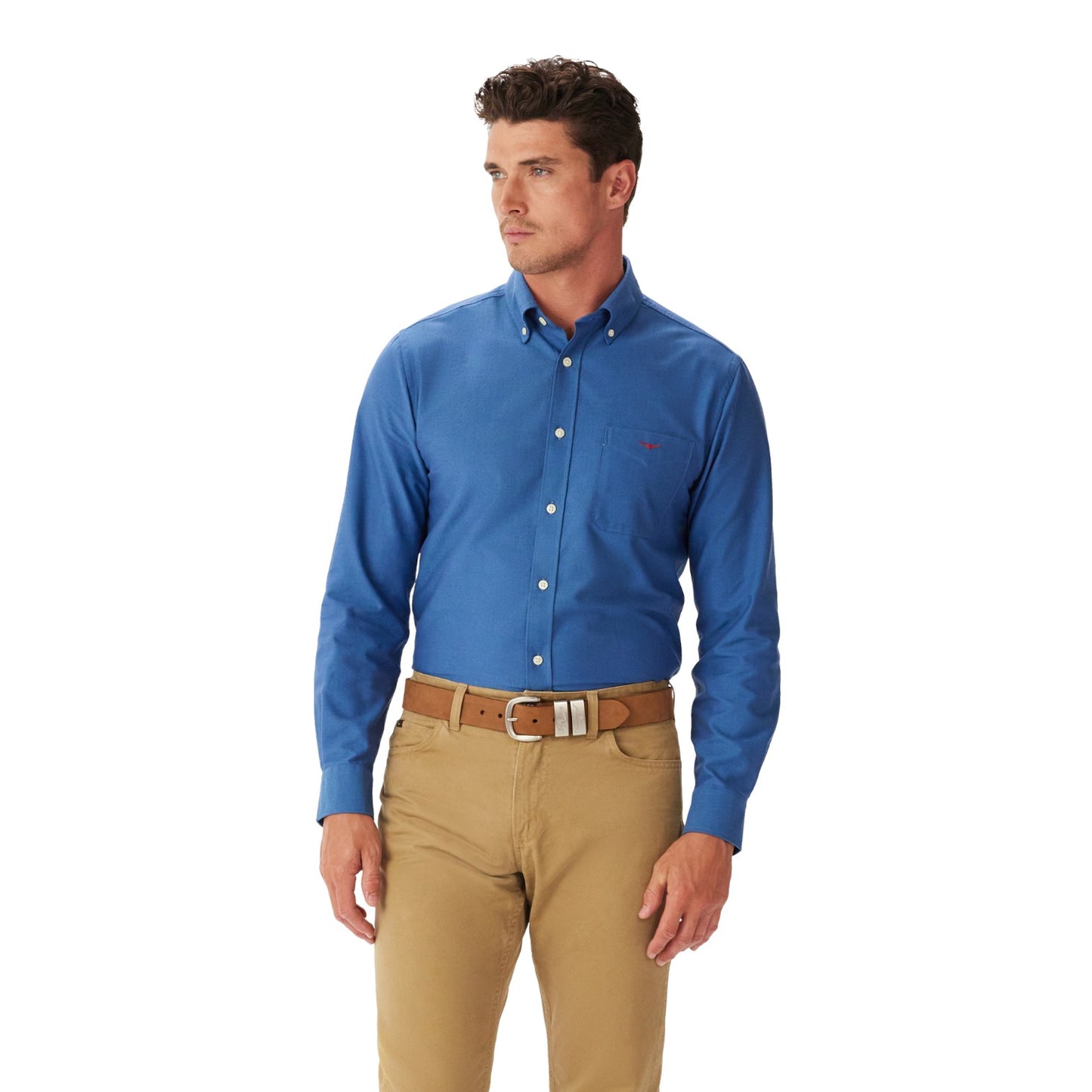 R.M. Williams Regular Oxford BDC Shirt Bright Blue
