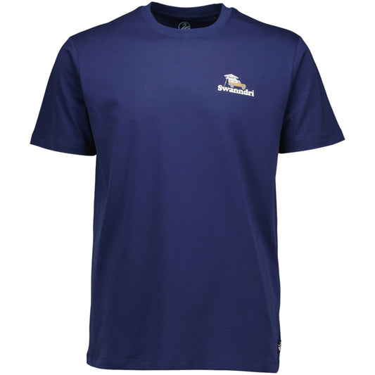 Swanndri Pop Top Printed T Shirt Navy