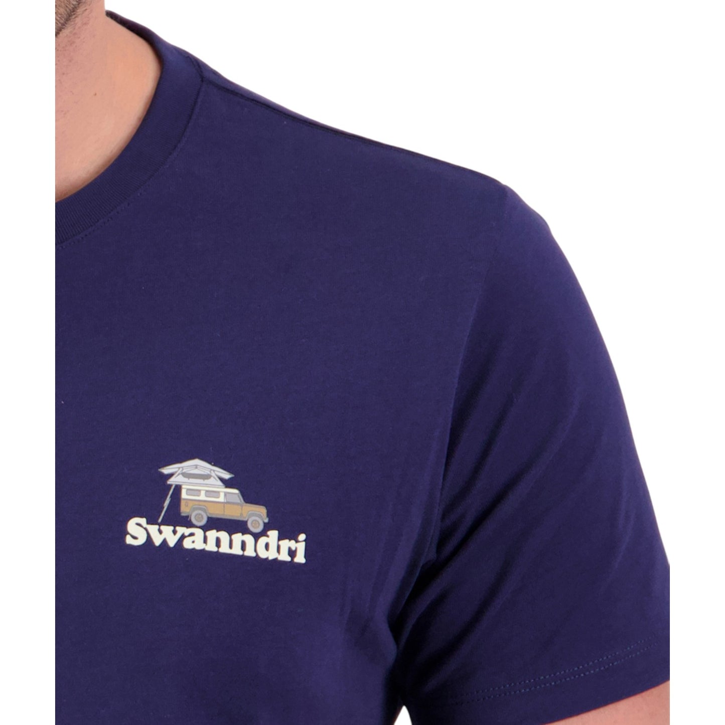 Swanndri Pop Top Printed T Shirt Navy