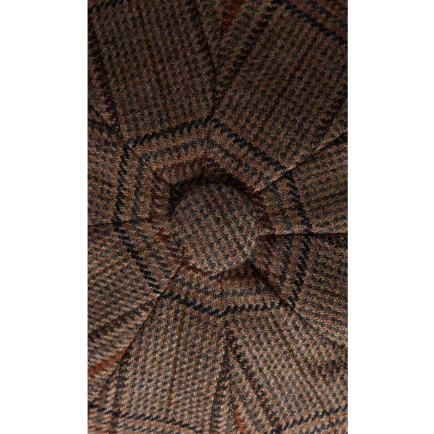 Holland Cooper Baker Boy Tweed Cap Bourbon Tweed