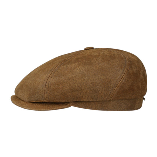Stetson 6 Panel Vintage Pigskin Flat Cap