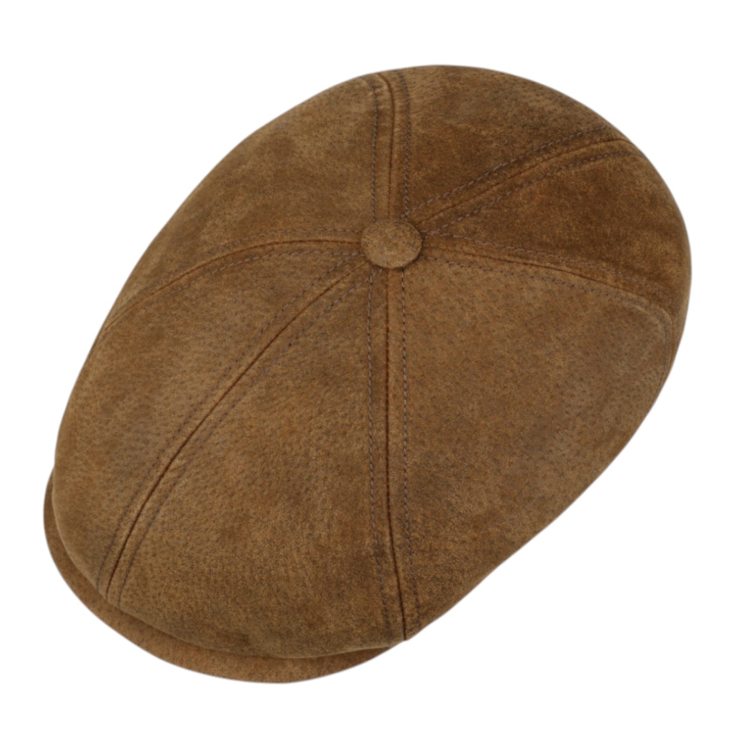 Stetson 6 Panel Vintage Pigskin Flat Cap
