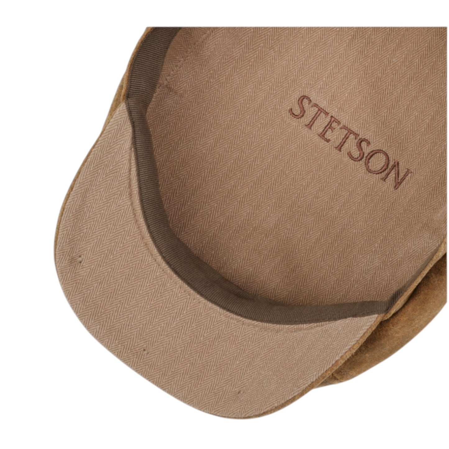 Stetson 6 Panel Vintage Pigskin Flat Cap