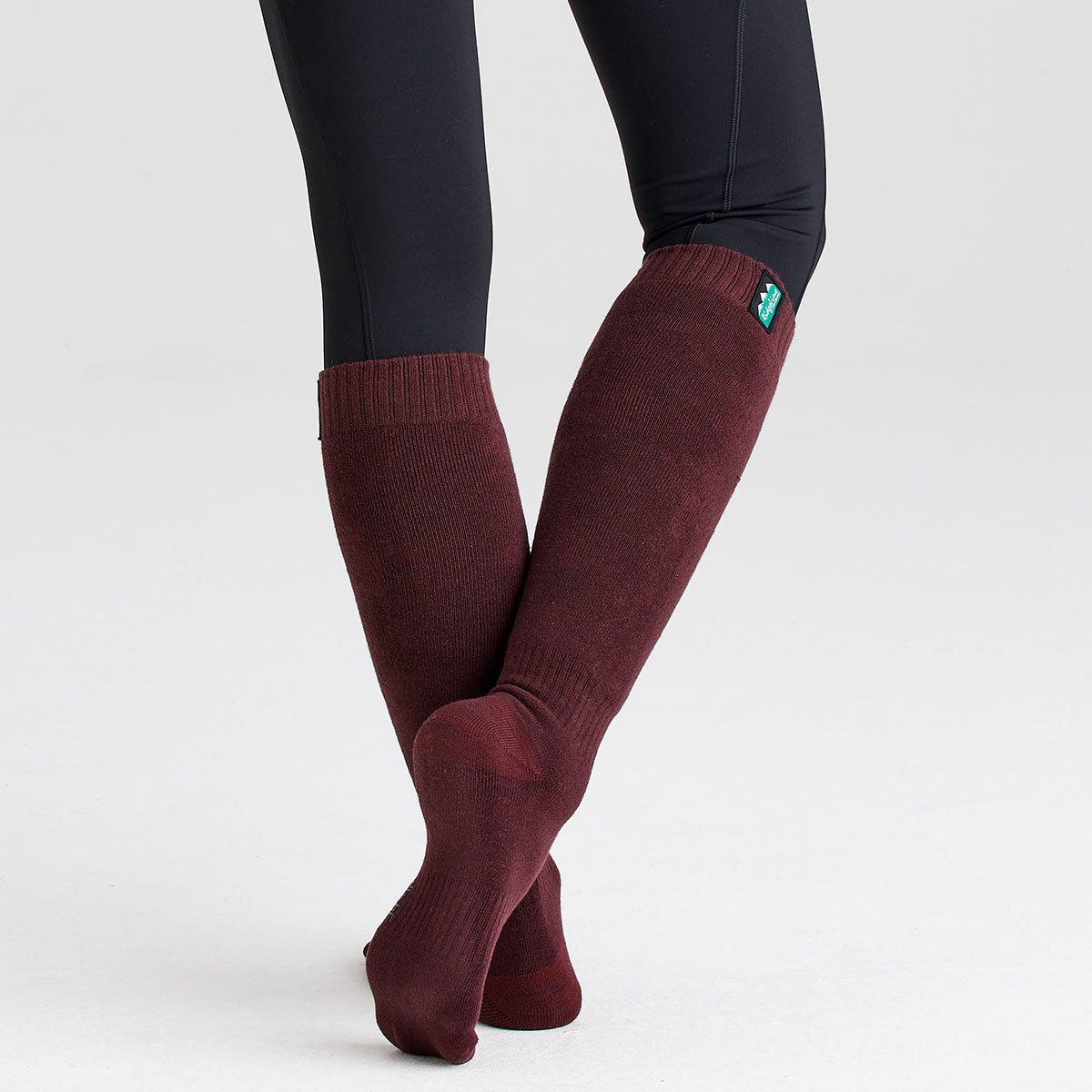 Ridgeline Cotton Work Socks Full Length Oxblood Multi