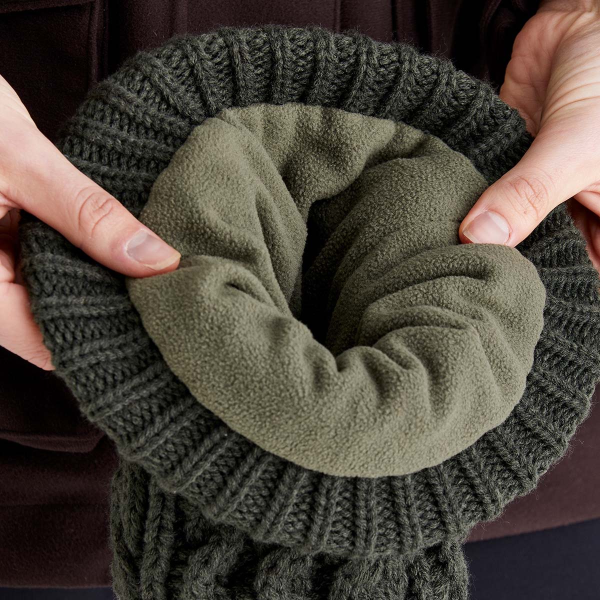 Ridgeline Nordic Fleck Bobble Hat Deep Forest