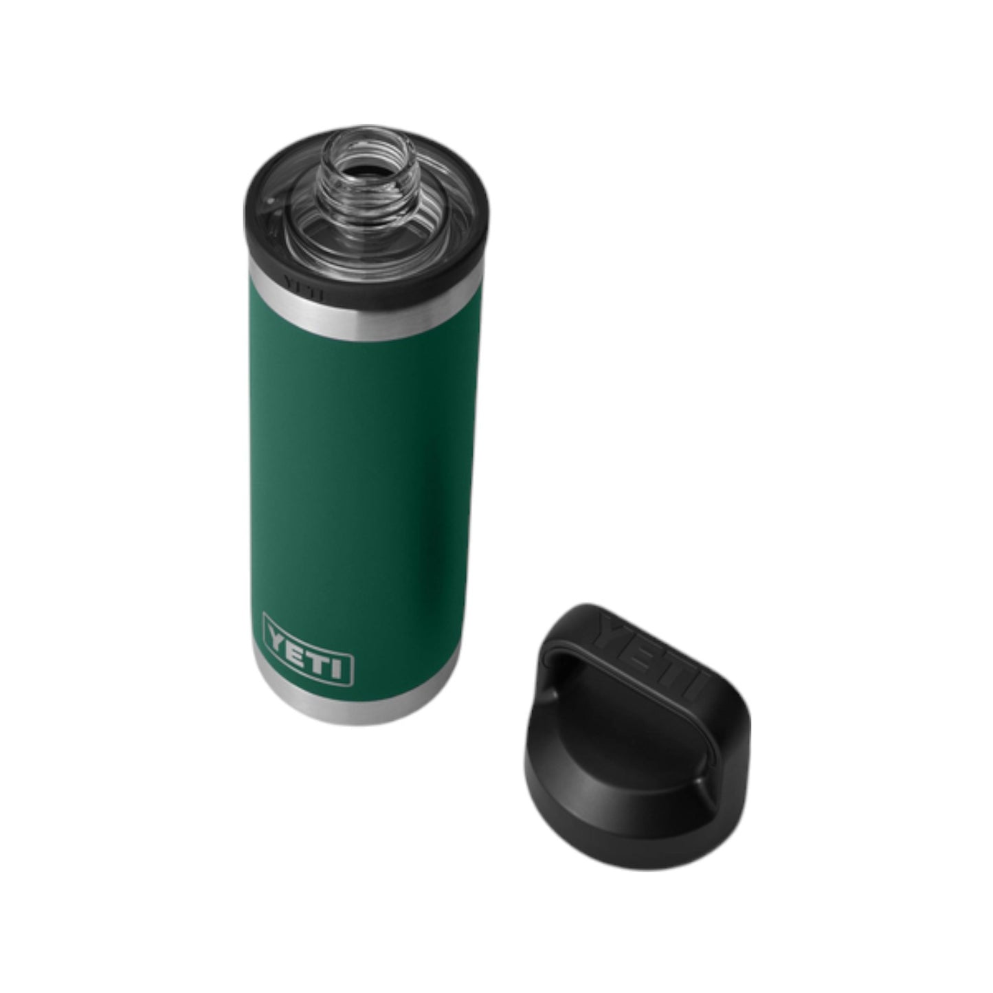 Yeti Rambler 18 oz Bottle Chug Black Forest Green