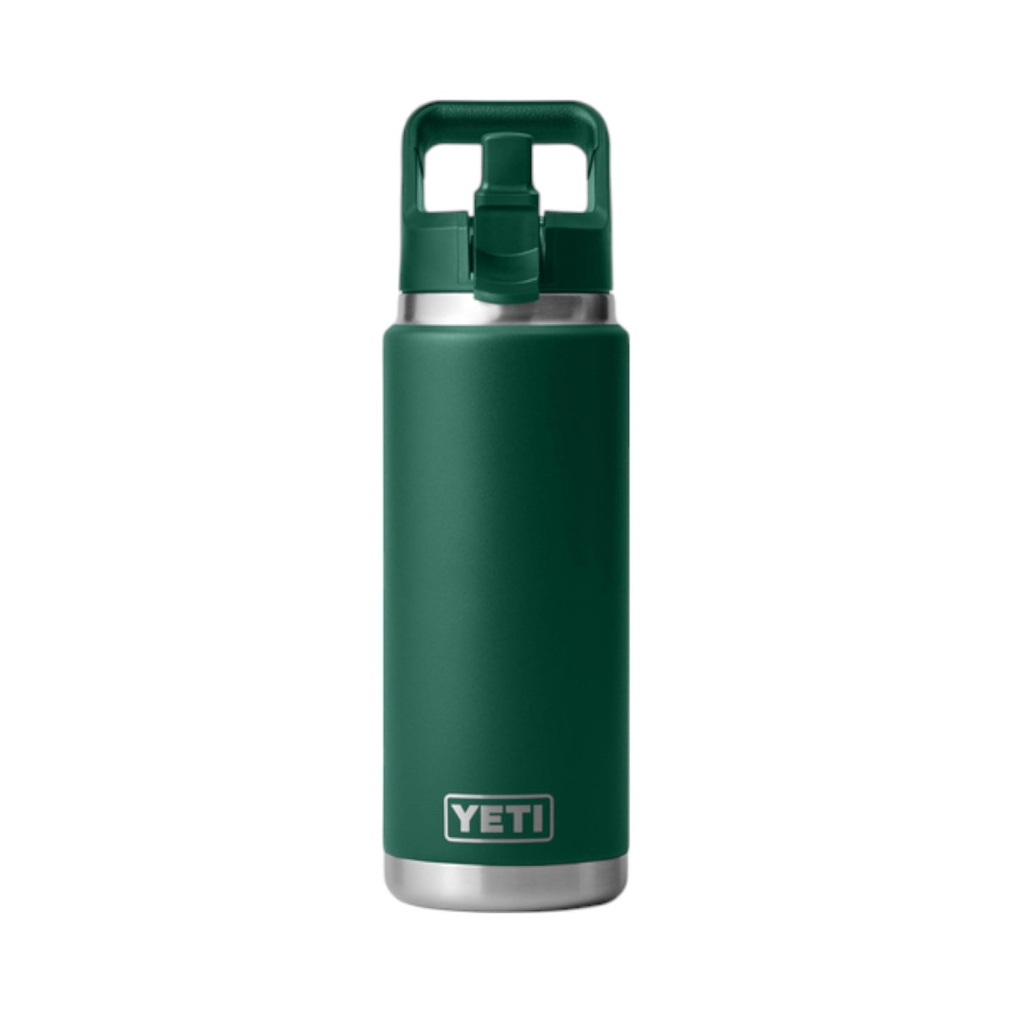 Yeti Rambler 26 oz Straw Bottle Black Forest Green