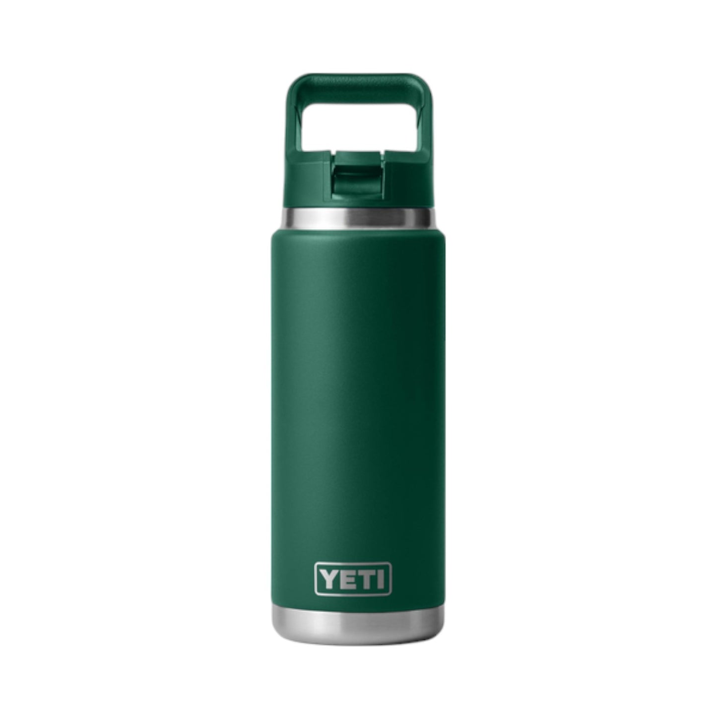 Yeti Rambler 26 oz Straw Bottle Black Forest Green