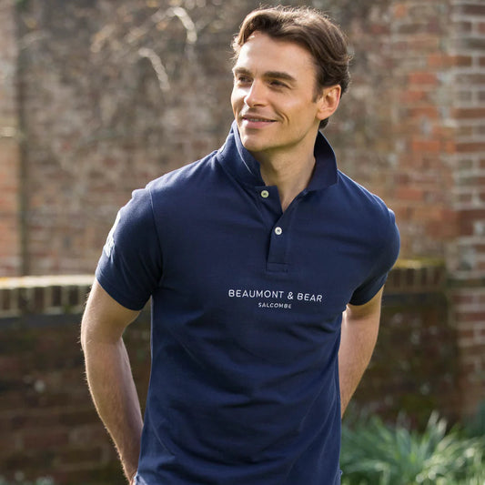 Beaumont & Bear Men's Beadon Polo Shirt Navy