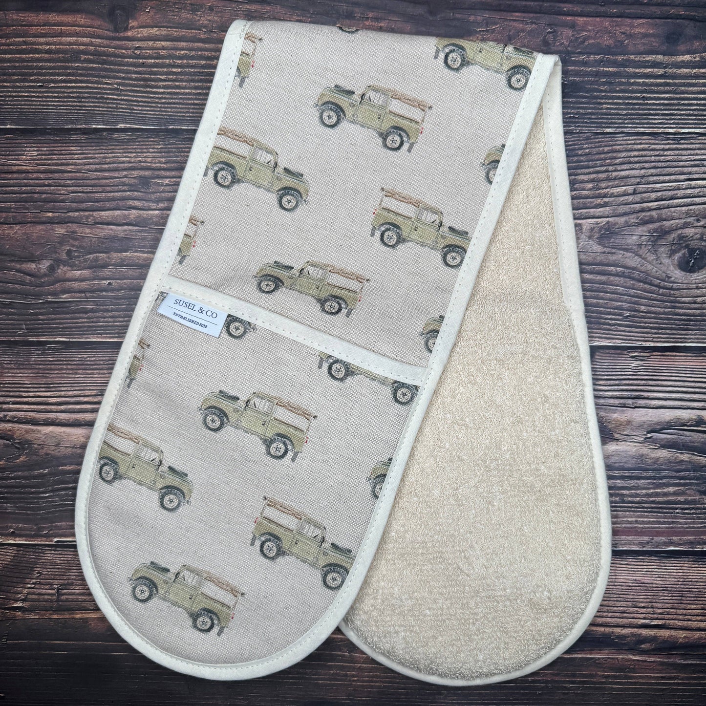 Susel & Co Defender - Linen Double Oven Gloves