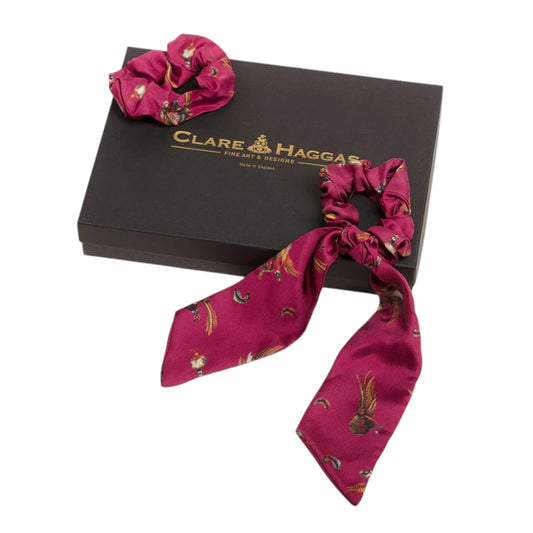 Clare Haggas Game Bird Mulberry Scrunchie