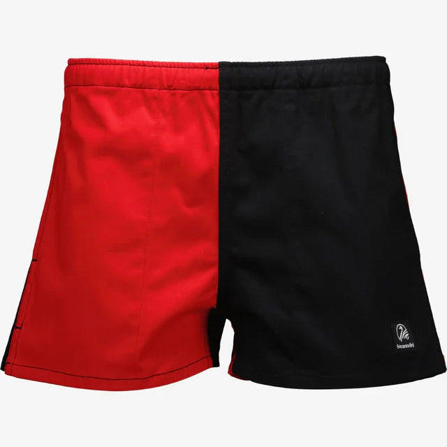 Swanndri Chequered Rugby Shorts in Red/Black