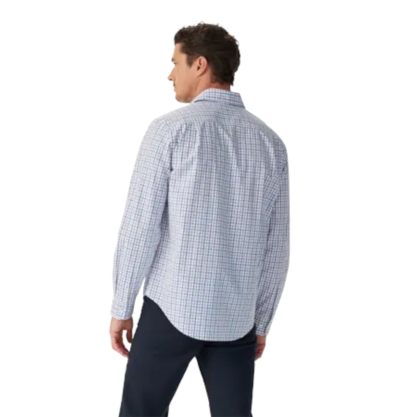 R.M. Williams Newland Poplin Check Shirt Navy
