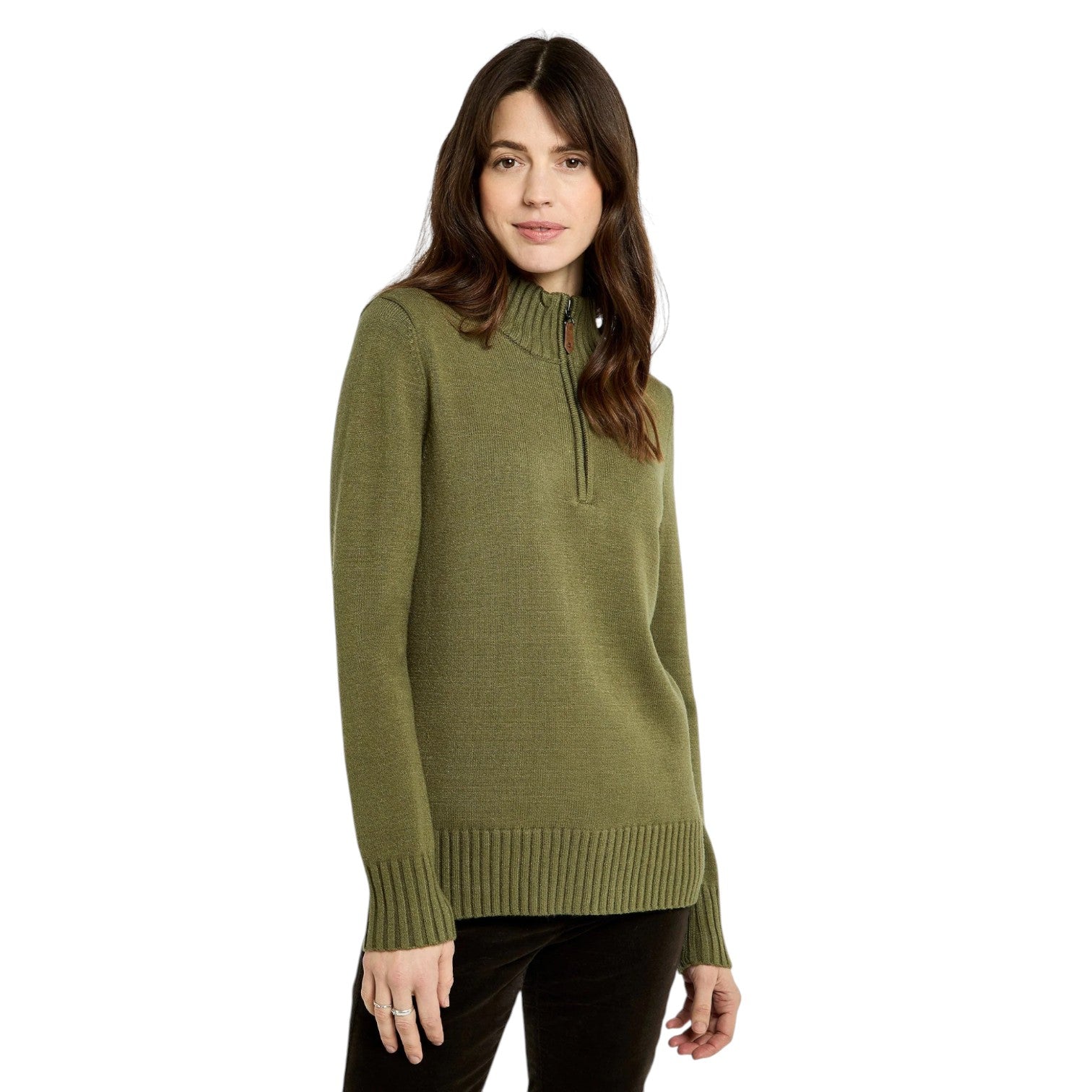 Dubarry Markham 1/4 Zip Sweater Dusky Green