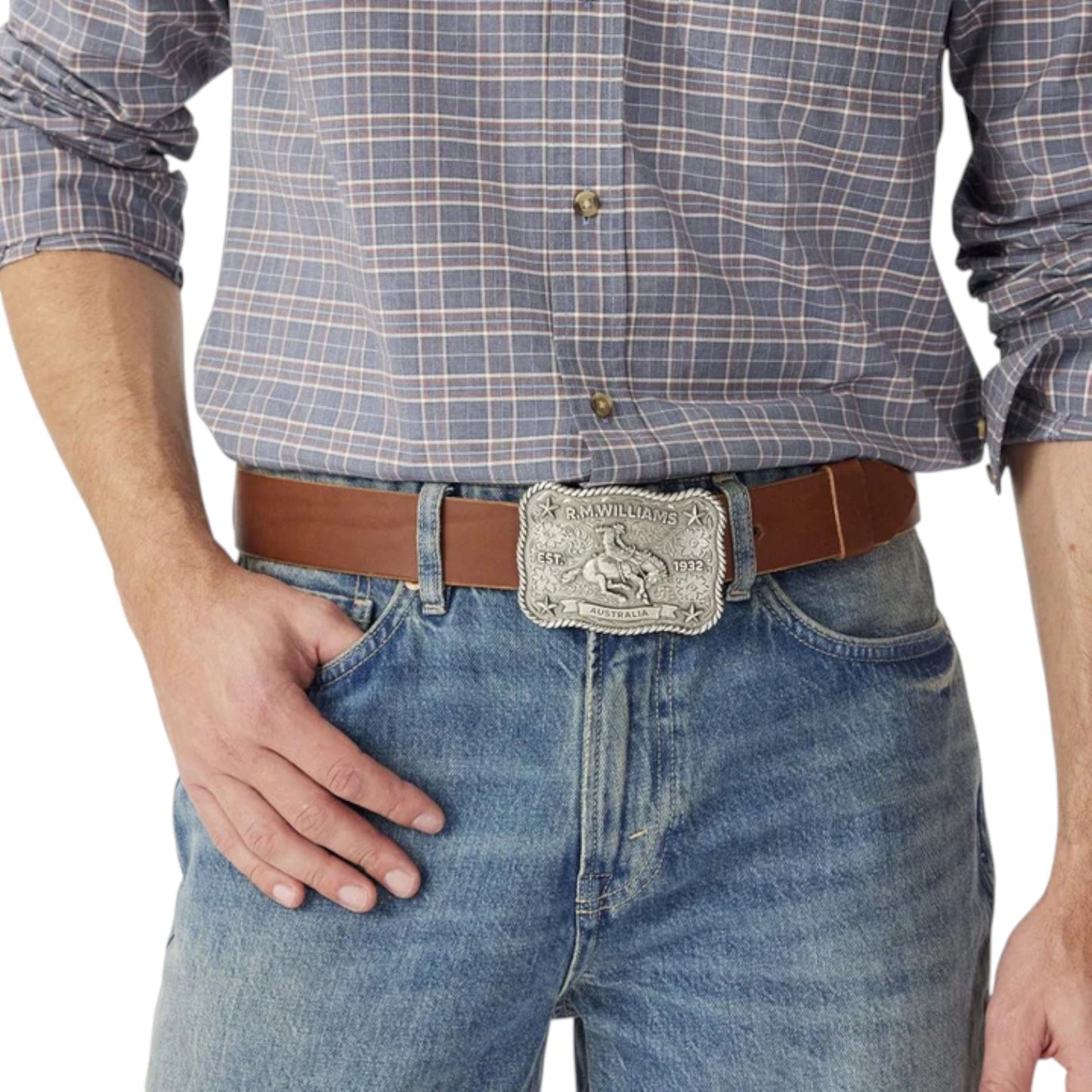 R.M. Williams Cloudbuster Trophy Buckle Antique Sliver