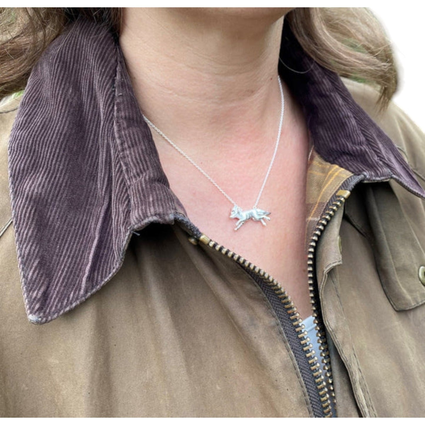 Reeves & Reeves Running Fox Necklace