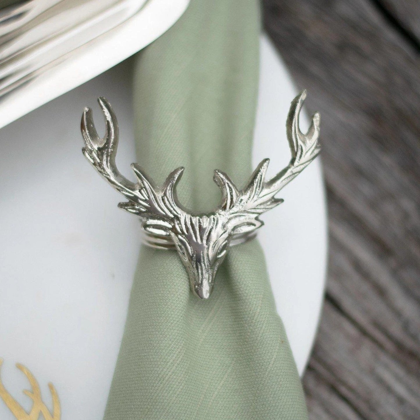 Culinary Concepts Set Of Four Stag Napkin Rings
