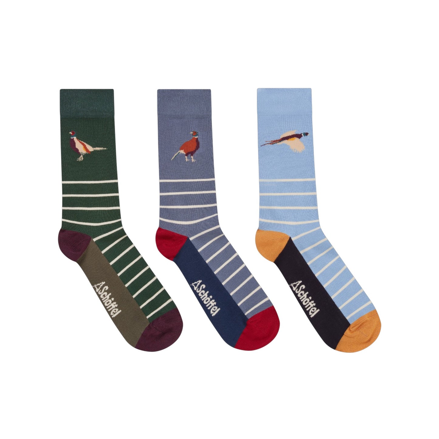 Schoffel Bamboo Sock (Box of 3) Pheasant Mix
