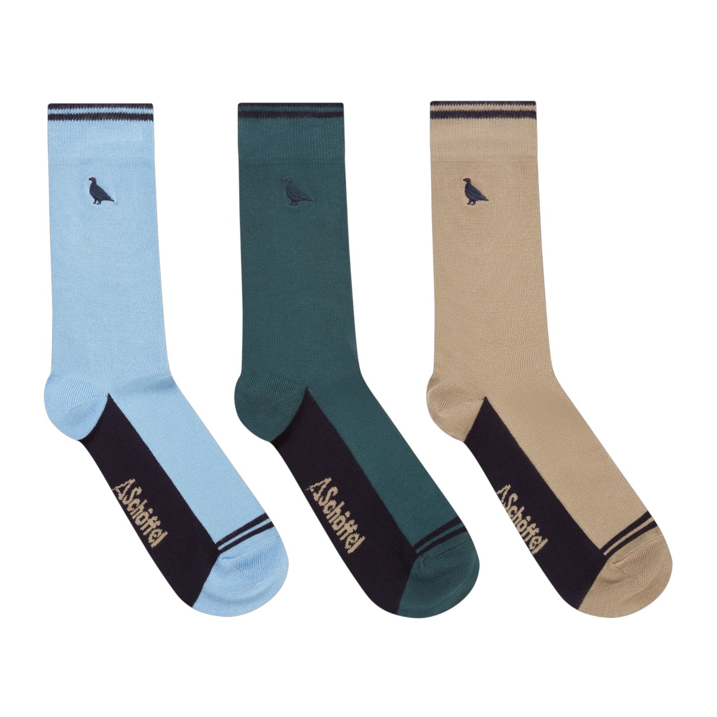 Bamboo Sock (Box of 3) Ptarmigan Mix