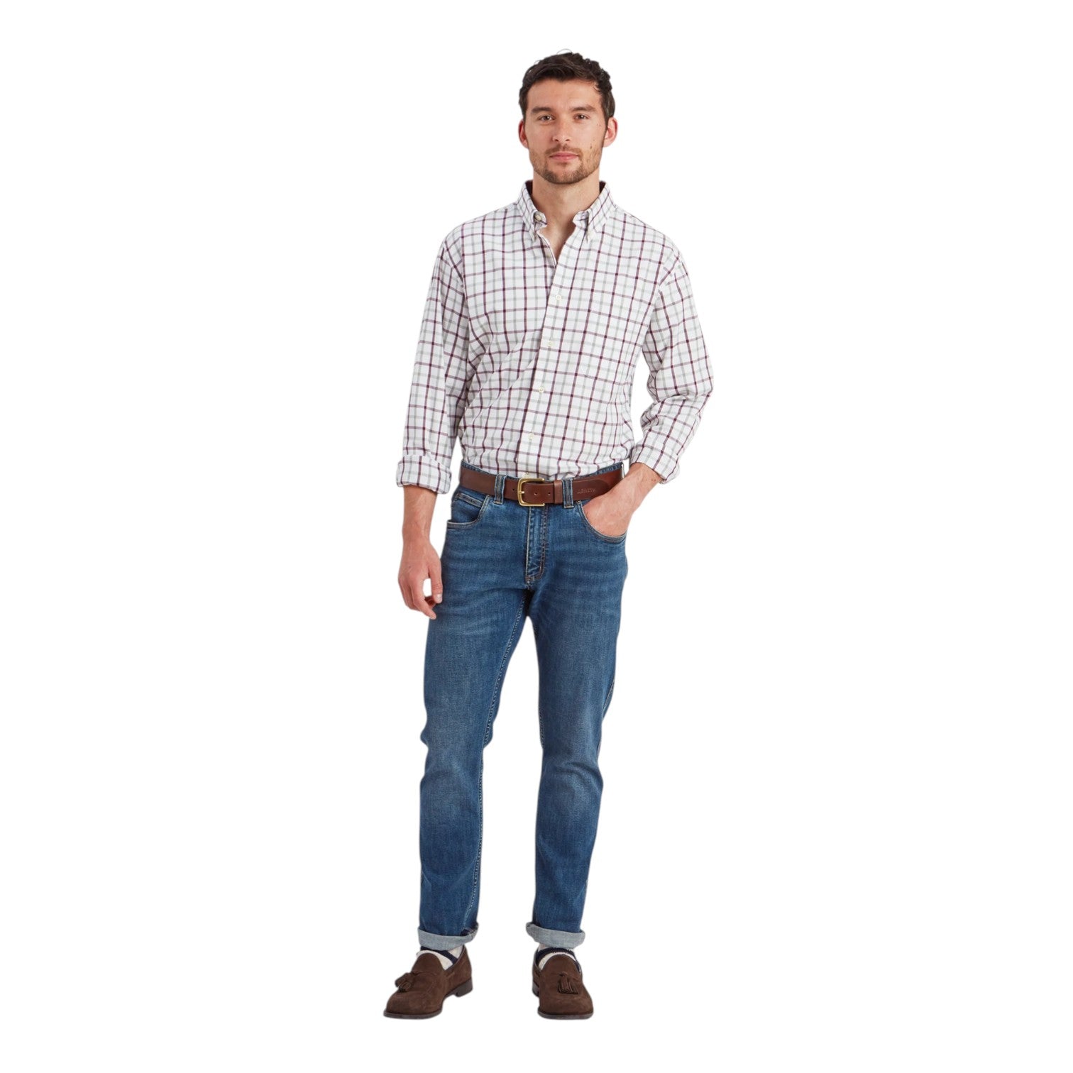 Schoffel Brancaster Classic Shirt Wine Check