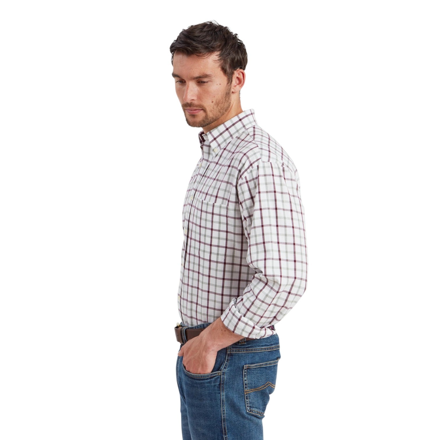 Schoffel Brancaster Classic Shirt Wine Check
