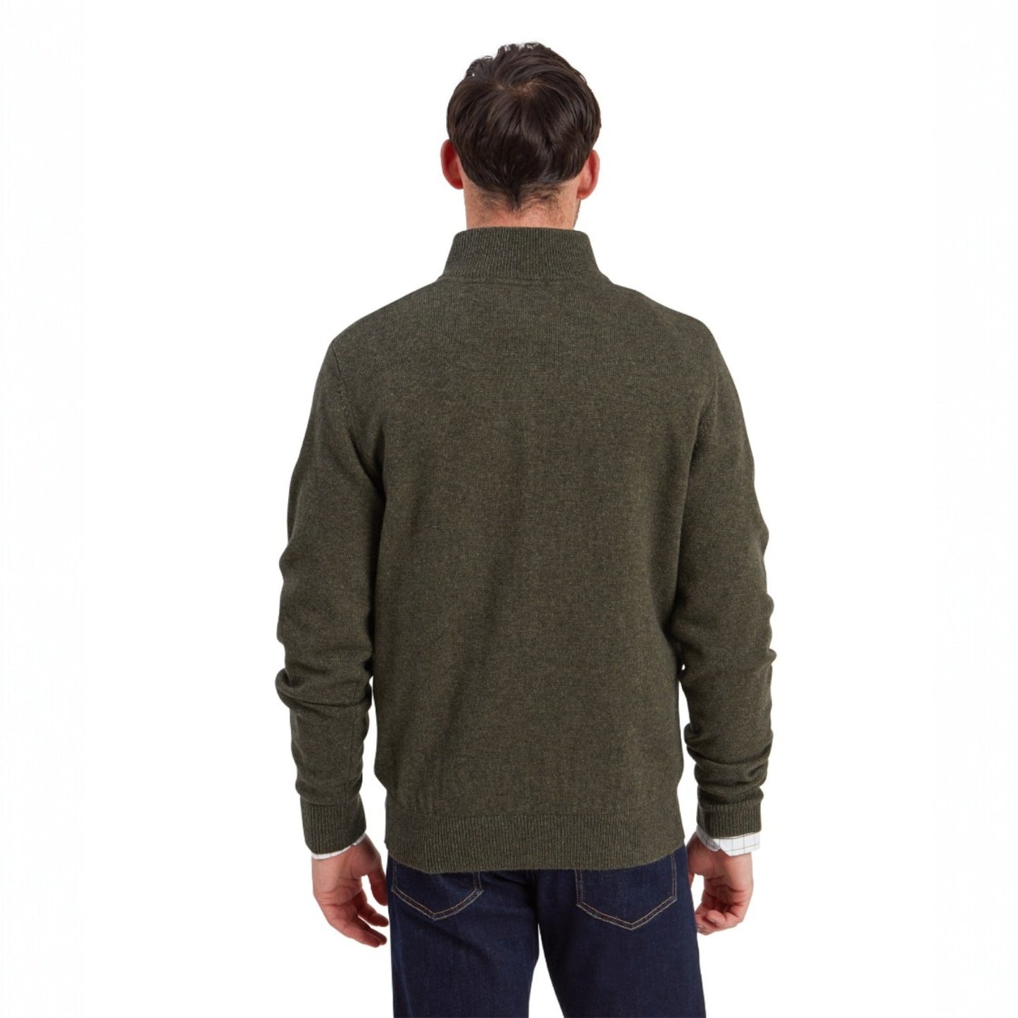 Schoffel Calton Cotton Cashmere 1/4 Zip Jumper Loden Green
